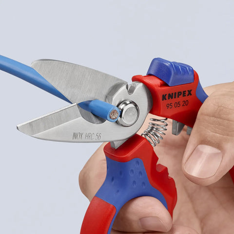Angled Electricians' Shears For Tight Spaces Six And A Quarter Inch, 45 Degree Offset Design For A Natural Hand Position