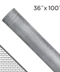 Durable Aluminum Window And Door Screen Roll 36 Inch By 100 Feet, Rust-Resistant Replacement Mesh with close-up texture