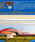 Rc Plane For Adults Gnarly EDF Jet With 80mm Ducted Fan 12 Blade PNP Ready, in flight shown with Reflex V2 control system features.