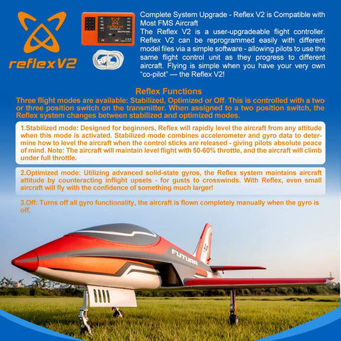 Rc Plane For Adults Gnarly EDF Jet With 80mm Ducted Fan 12 Blade PNP Ready, in flight shown with Reflex V2 control system features.