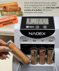 Heavy Duty Automatic Digital Coin Counter Bankroll Wrapper Separates Pennies Dimes Nickels Quarters Smoothly So You Can Count Down The Bucks Without Kidding Today with coin wrappers displayed