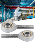 Beefy Galvanized Joint Bearing For Mechanical Linkage, Male Rod End With Left Thread, SAL6T K, 6mm Bore, Self Lubricating, Heavy Duty 4.4kN Dynamic Load And Solid Static Load For Repair Tasks, two views