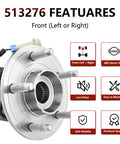 Front Wheel Bearing And Hub Assembly Top Notch Replacement Direct Fit For Chevy Captiva Sport 2012 2015 Equinox 2007 2009