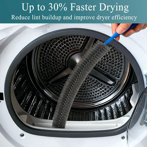 Go To All In One Dryer Vent Cleaner Brush And Lint Remover Kit With Flexible Extendable Handle For Dryer Vents, AC Coils, Refrigerator Coils, Dust Collectors, Condenser Units And More cleaning dryer drum