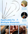 Heavy Duty Upholstery Repair Sewing Kit With Leather Needles Awl Seam Ripper 47 Piece Craft DIY Set details
