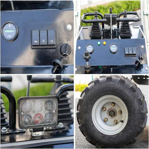 Controls and features of All Terrain Rubber Tracked Skid Steer Loader With Heavy Duty Build And High Flow Hydraulics For Farm Work