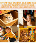 Prevent pets and children from accessing open cabinets and drawers for safety with Ultra Thin Cabinet Door Magnets 20 Pack.