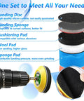 Headlight Restoration Kit That Brings Dull Lights Back To Life With A 143 Piece Set 2 Inch Wet Dry Sanding Kit pad types