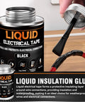 Liquid Electrical Tape Sealant For Outdoor And Indoor Wires Waterproof Insulation Glue That Quick Dry Temperature Resistant Electrical Coating For Electronics And Equipment 125ml black can on insulated wires