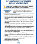 Installation instructions for Model Specific Dual Radiant Surface Element Replacement For Electric Range 9 3 Quarter Inch 240V 3300W And 1400W Fits Select Electric Ranges Not Universal Easy Install Go To Pro Grade Stove Repair Part.