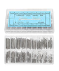 Watch Band Pins Kit With 360 Pieces Stainless Steel Spring Bars And Cotter Pins 18 Sizes 6mm To 23mm Labeled Storage Box DIY Watch Repair Gear For Enthusiasts And Pros, clear box