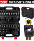 32-Piece Workhorse 1/4 Inch Drive Swivel Socket Set with 6 Point CR-MO, case open with sockets and ratchet visible