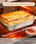 Forty Pack Disposable 9x13 Aluminum Foil Pans Deep Half Size Steam Table Trays For Oven Baking Cakes Roasting Turkey Meal Prep