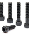 1/4-20 X 1-1/4 Socket Head Cap Screws High Strength A574 Alloy Steel Black Oxide 50 Pack displayed in five pieces.
