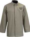 Arc Flash Coat CAT4 Series Workhorse With Forty One Cal ATPV Rating And NFPA 70E PPE Category Four Eighty Eight Percent Cotton And Twelve Percent Nylon Fire Resistant Work Jacket Khaki Size Small