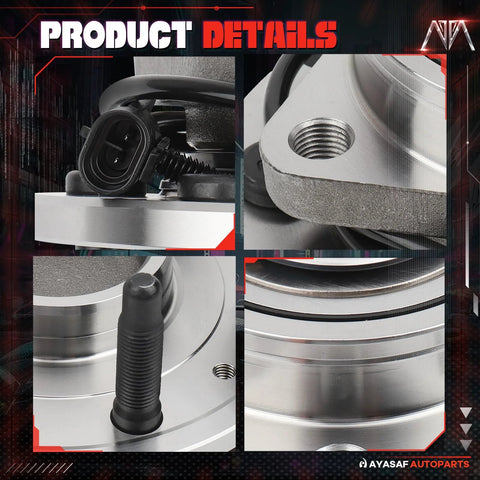 Close-up of Front Wheel Hub Bearing Assembly 515054 Fits Chevy Silverado 1500 Tahoe Suburban Yukon Escalade Express 1500 2500 2000s 2WD Only Beefed Up Premium OEM Replacement showing premium construction details.