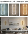 Bosomfr 14.8in Wall Sconces Rechargeable Battery Operated Wall Light showcasing three color temperatures and dimming options in a modern setting.