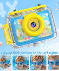 Pool Toy And Underwater Camera For Kids 99ft Waterproof Action Camera With 1080P Video And 20MP Photos Flip Lens Includes 32GB Card