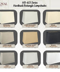 Rectangle Hardback Lamp Shade In Black With Gold Lining For That Luxe Glow middle row right