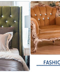 Top Notch Crystal Upholstery Tacks Set Of 60 Dope Diamond Furniture Buttons Clean Silver Headboard Nails used on elegant green velvet headboard.