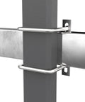 Two Sets Of 304 Stainless Steel Square U Bolts With M8 Nuts, 2.75 Inch Inner Width, 4.33 Inch Length, Frame Plate Included, Heavy Duty Hardware