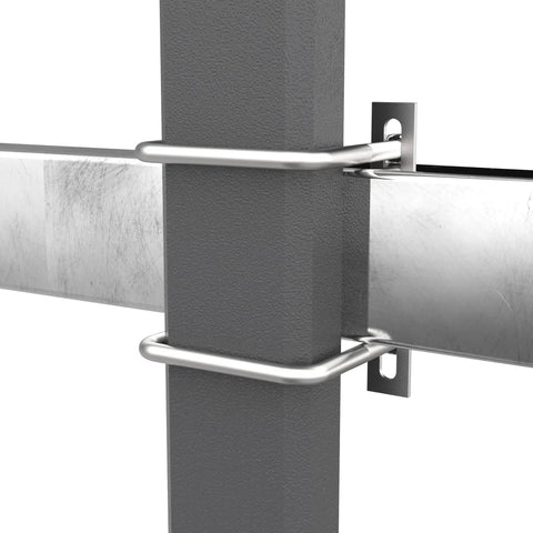 Two Sets Of 304 Stainless Steel Square U Bolts With M8 Nuts, 2.75 Inch Inner Width, 4.33 Inch Length, Frame Plate Included, Heavy Duty Hardware