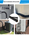 4 Layer HVAC Copper Pipe Insulation Cover For Outdoor Use, 78x10.2 Inch 600D Oxford Line Wrap on various AC units