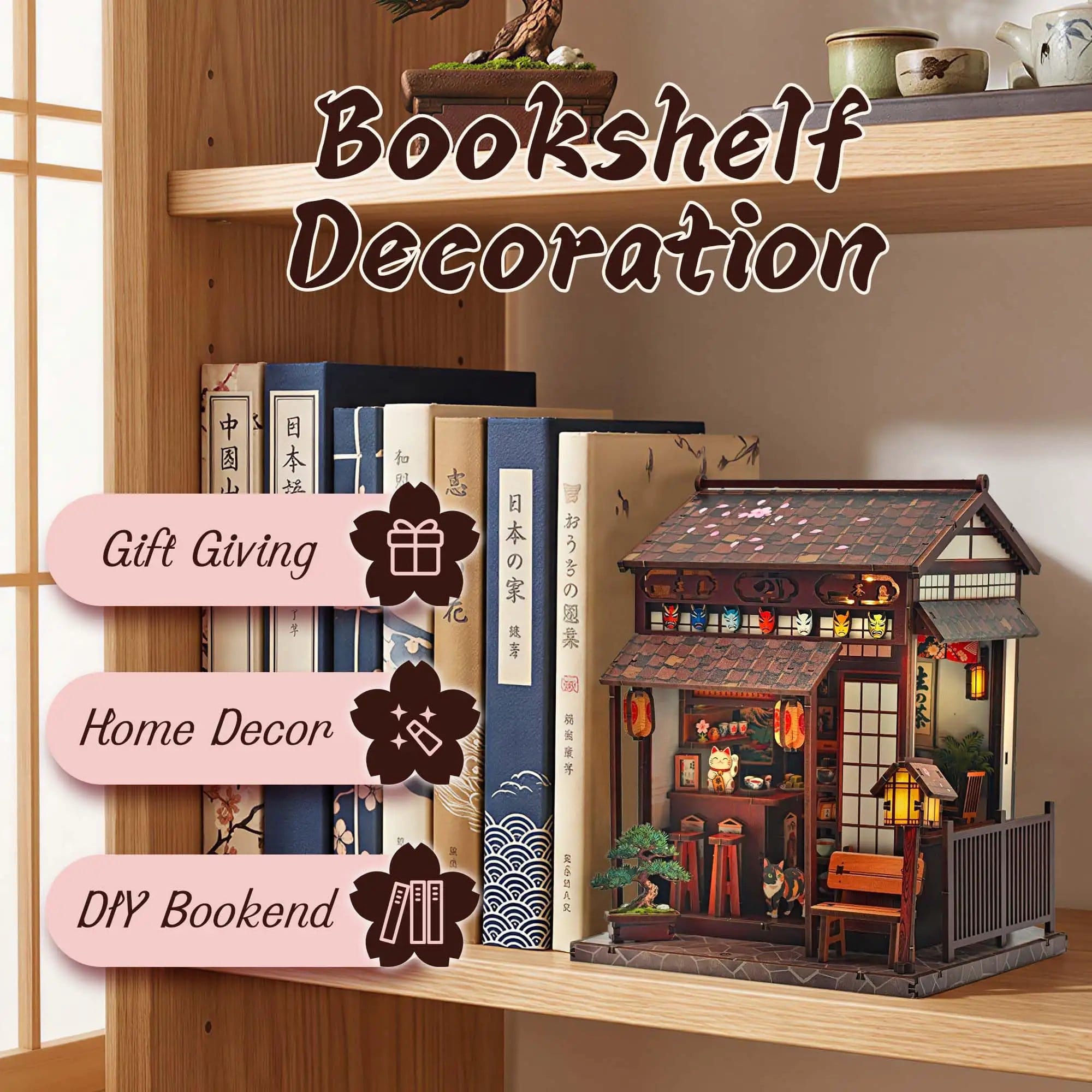 DIY Book Nook Kit Sakura Tea Pavilion - Quick 3H Build ✓