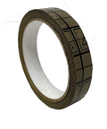Side view of Static Care conductive grid tape roll, 3/4 in wide, brown with black grid pattern for ESD/EMI shielding