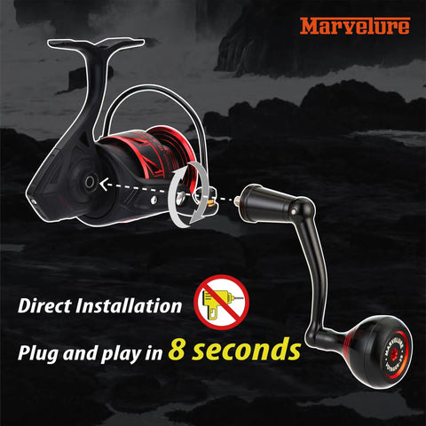 Illustration of Foldable Power Handle For Penn Fierce III IV Battle III HS Spinning Reels Replacement