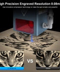 Beast Power 20W Laser Engraver Module With Air Assist And Quad Compression Spot Head engraving detailed image on wood