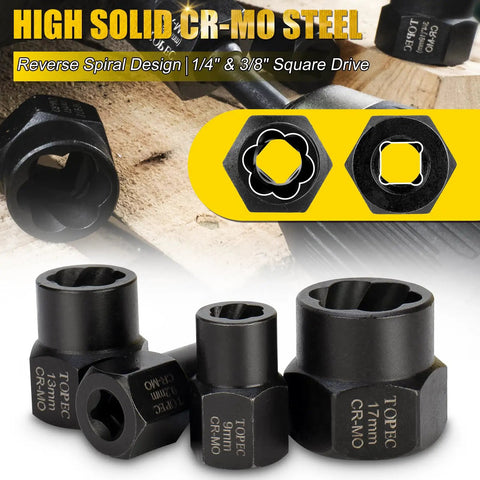 Beast 35 Piece Bolt Extractor Kit for removing damaged rusted frozen or rounded bolts, nuts, and screws, chrome molybdenum steel.