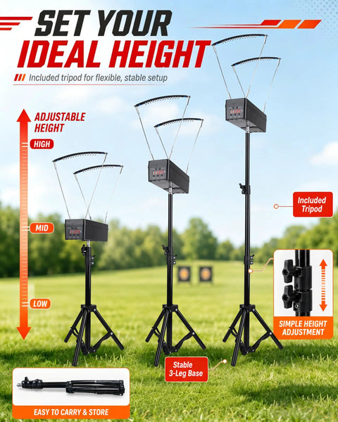 Projectile Speed Chronograph With Bluetooth App And Infrared Optical Sensors 0 To 9999 Feet Per Second Velocity Meter Adjustable Stand Data Storage For Multiple Test Runs Pro Grade For Ballistics Archery And Firearm Labs adjustable tripod height