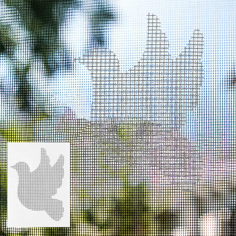 Heavy Duty Screen Patch Repair Kit With Mesh Tape And Adhesive Patch, Tear Resistant Window Screen Restorer for decorative fix