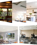 Ultra Thin 6 Inch Recessed LED Lights With Junction Box 12W 100W Equivalent 5CCT 2700K-5000K in various room settings