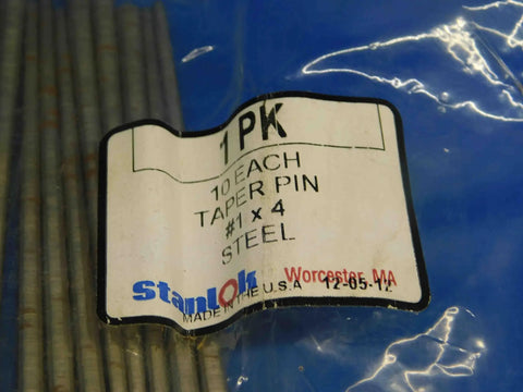 Ten Pack Of Shop Spec Taper Alignment Dowel Pins Four Inches Long Standard Size Solid Steel The Real Deal For Engine Rebuilds Trailer Fix Ups And Weekend Wrencher Projects Made In The Usa, pack and label.