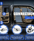 Diagram showing installation of Rear Door Lock Latch Cable Assembly For Ford F150 Super Crew Cab 2004 2008 with connection points.