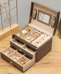 Gold Finish Mini Drawer Knob Set, 12 Pack Half Inch Small Cabinet Knobs With M4 Screws on jewelry box