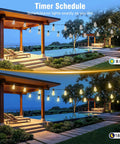 50 Foot Outdoor Waterproof String Lights With Bluetooth App And Remote Control Dimmable Brightness And Timed Modes To Create Lit Outdoor Vibes
