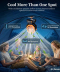 Camping Fan With Light Remote And Oscillation Battery Powered Hangin Tent Fan Rechargeable Portable for camping scene