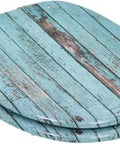 Hella Durable Padded Flannel Toilet Seat Covers With Smooth Soft Close Hinges and wood-pattern design for a stylish bathroom upgrade.