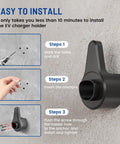 Skip The Tangled Cord Drama Grab This Heavy Duty Wall Mount EV Charger Holder For Tesla Plugs installation steps on wall