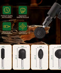 Coarse Sphere Rotary Burr For Wood Carving, Quarter Inch Shaft, Ball End Rasp Bit, Heavy Duty Tungsten Carbide in use