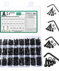 1274 Pcs Metric Screw Set M2 M3 M4 M5 With Hex Socket Head Cap Screws Nuts Washers And Bolts, 12.9 Carbon Steel Kit