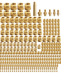 Brass Heat Insert Nut Set For Soldering And 3D Printing, Pro Grade Brass Threaded Nut Insertion Tool For 2 To 8 Mm Tips, multiple sizes