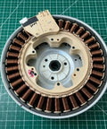 Top view of Refurbished Washing Machine Rotor Stator Direct Replacement Assembly, showing coils and connection points.
