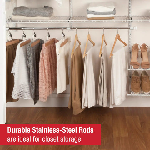 Rock Solid Closet Shelving System Adjustable 6 To 10 Feet Wide Metal Wire Storage Rack With Rust Proof Epoxy Finish Zero Drama Setup Super Flexible Expandable Home Organization Gear