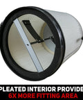2 Micron Dust Filter Canister Kit For DC1100 Dust Collector, Easy Clean Handle, High Efficiency Filtration pleated design