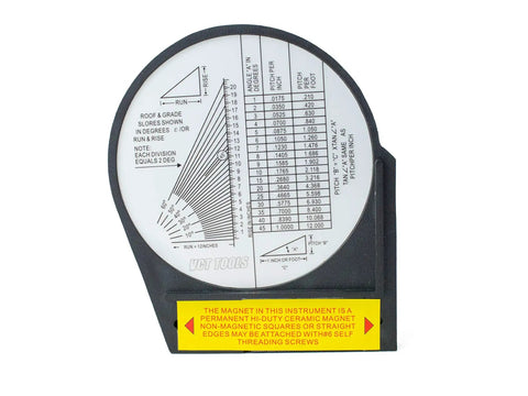 Slick Magnetic Base Angle Finder Protractor Gauge With Crisp Analog Dial Display for precision cuts 0-90 degrees.