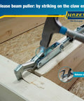 HAZET Beam Puller 1774-1 for clamping, pulling and compressing timber; 4.53 in stroke, 17.32 in width, TR16x5 thread